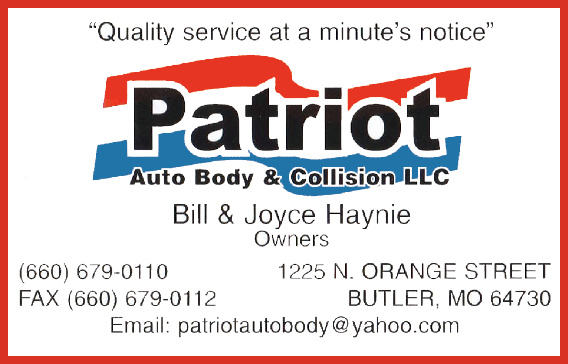 Mid America Shopper Patriot Auto Body & Collision can restore your ride!