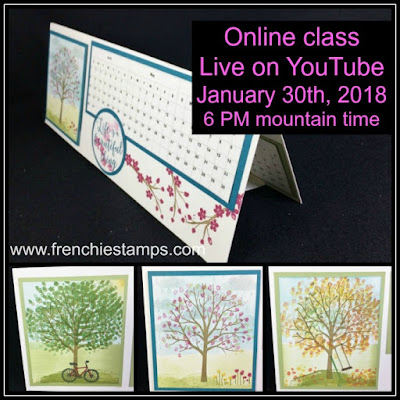 Horizontal Calendar Desk Top Calendar DIY, Frenchiestamps, sheltering Tree,