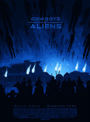 Cowboys & Aliens Screen Print by Daniel Danger