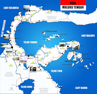 Gambar Peta Sulawesi Tengah lengkap 12 Kabupaten dan 1 Kota