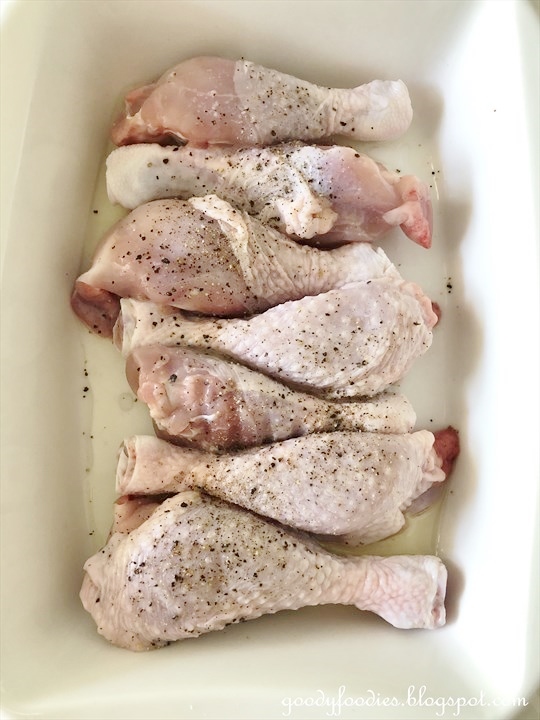 GoodyFoodies Recipe Ovenroasted chicken drumsticks and vegetables