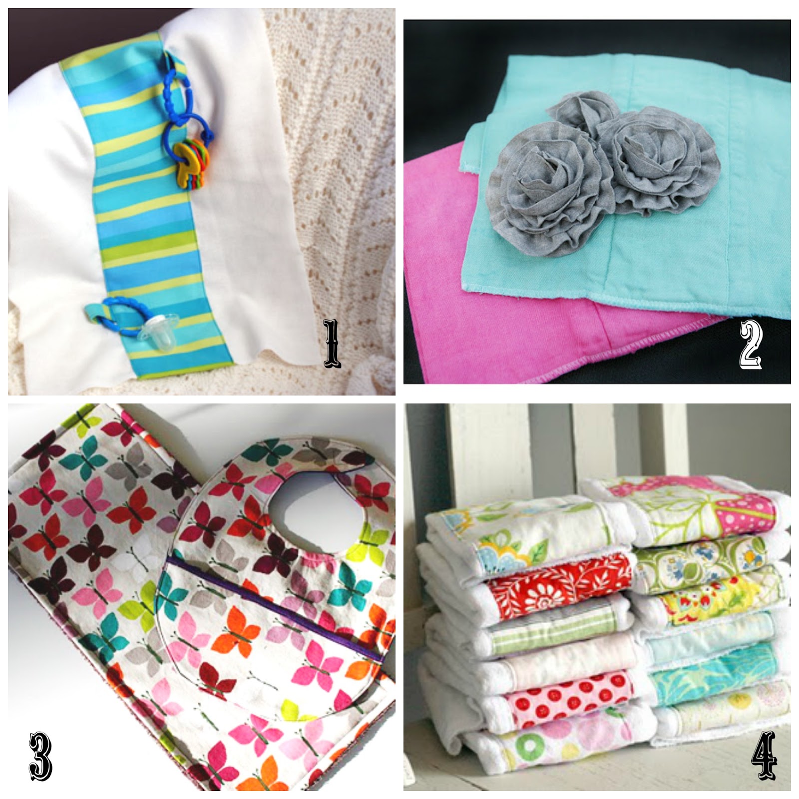 1. Toy Loop Burp Cloths Meriment Designs