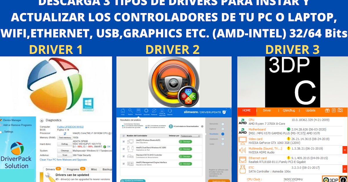 Descargar Y Actualizar Drivers En Windows 10 81 7 Xp Vista 2020 8022