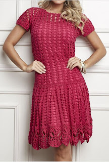 FREE easy red summer dress pattern.