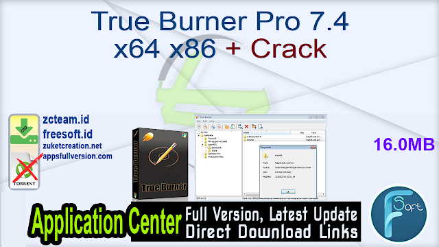 True Burner Pro 7.4 x64 x86 + Crack_ ZcTeam.id