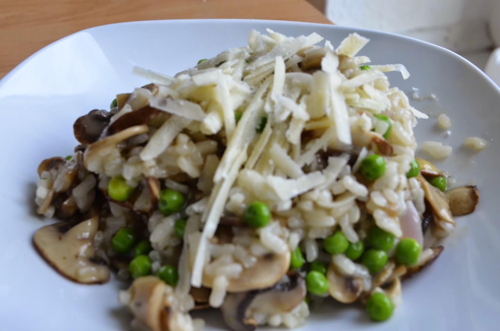 Mushroom and Pea Risotto ~ Stuff and Spice