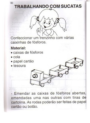 90 Trabalhando com sucatas - Atividades Meios de Transporte