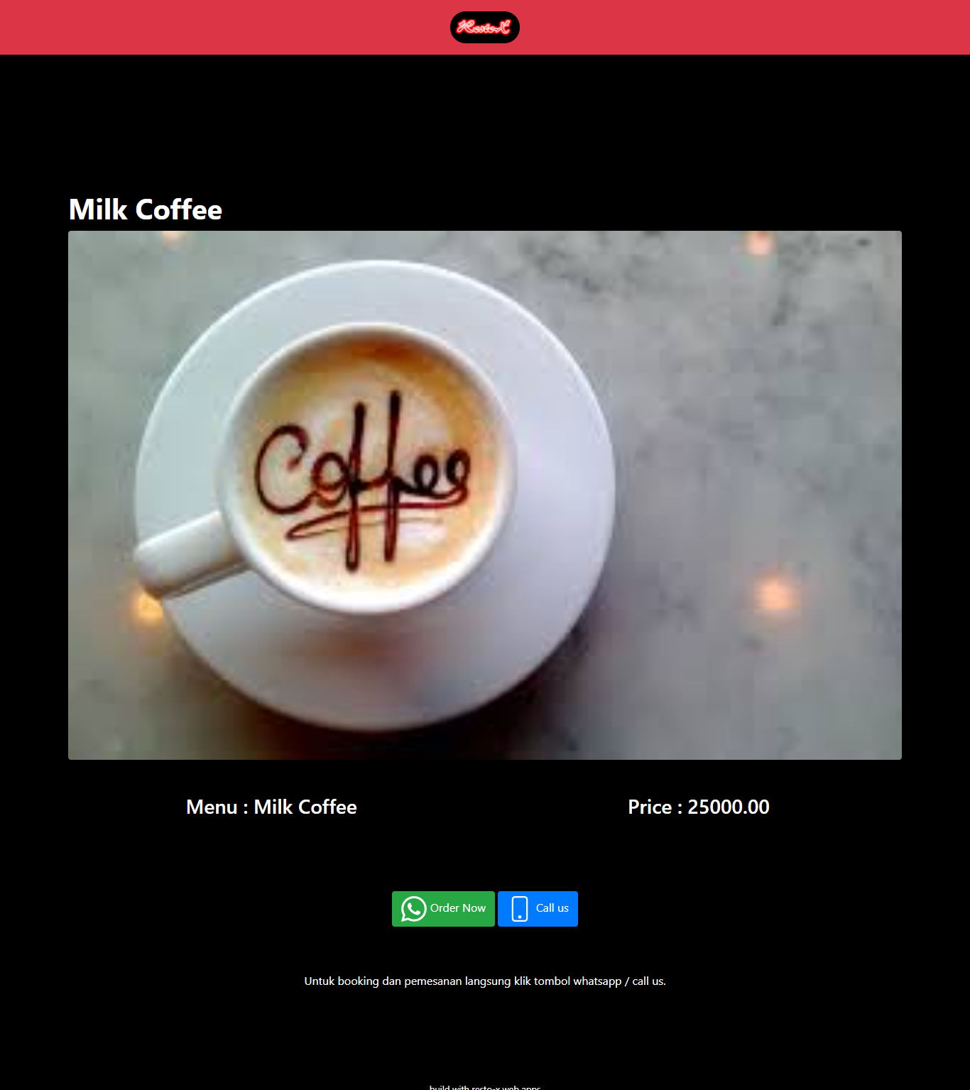 aplikasi restoran cafe , website resto cafe terbaru