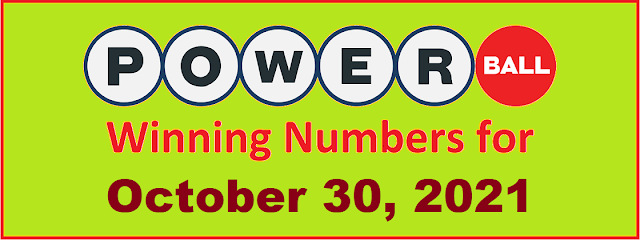 PowerBall Winning Numbers for Saturday, October 30, 2021