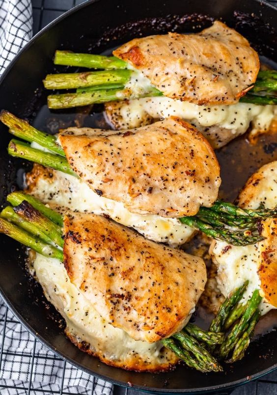Cheesy Asparagus Stuffed Chicken Breast Healthy Recipes Mom