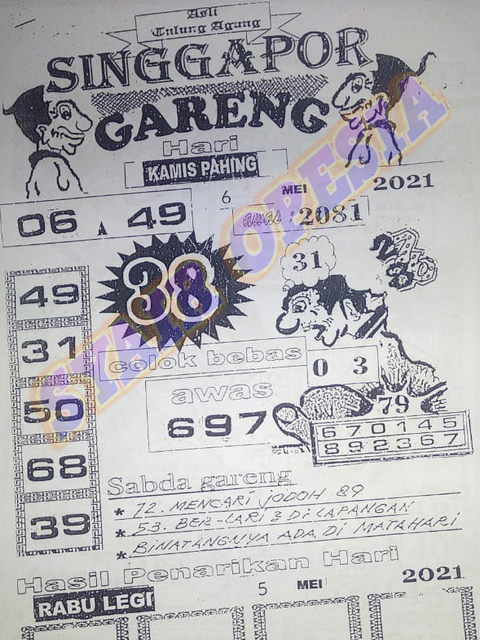 Syair Sgp Hari Ini Kamis 6 Mei 2021 Opesia Official