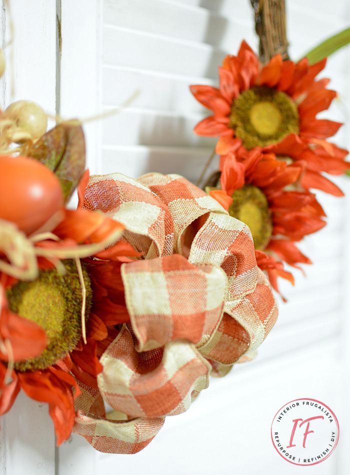 These eight budget-friendly ideas for a handmade wreath for Fall are made with either recycled materials, thrift store scores, or dollar store finds.