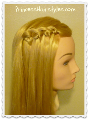 Knotted waterfall braid tutorial