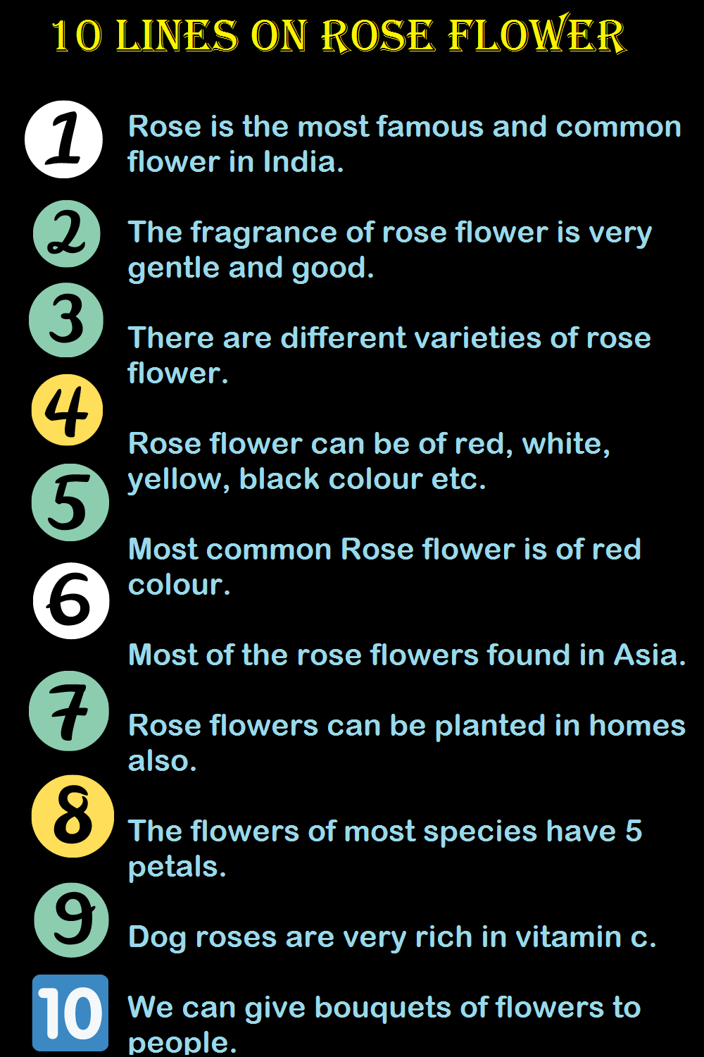 10 Lines on Rose Flower in English for Kids Your Hop