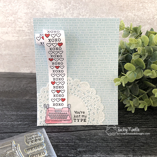 You're just my type by Becky features My Type and Happy Little Thoughts by Newton's Nook Designs; #newtonsnook