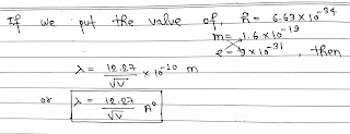De-Broglie Wavelength of an Electron