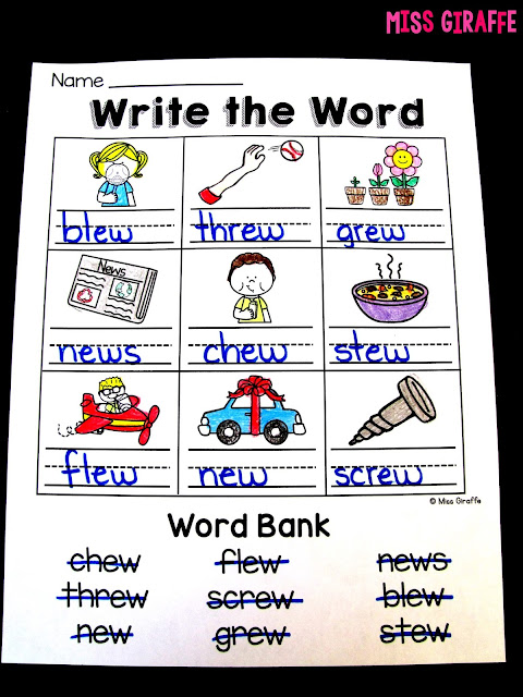 Miss Giraffe's Class: EW UE UI Activities