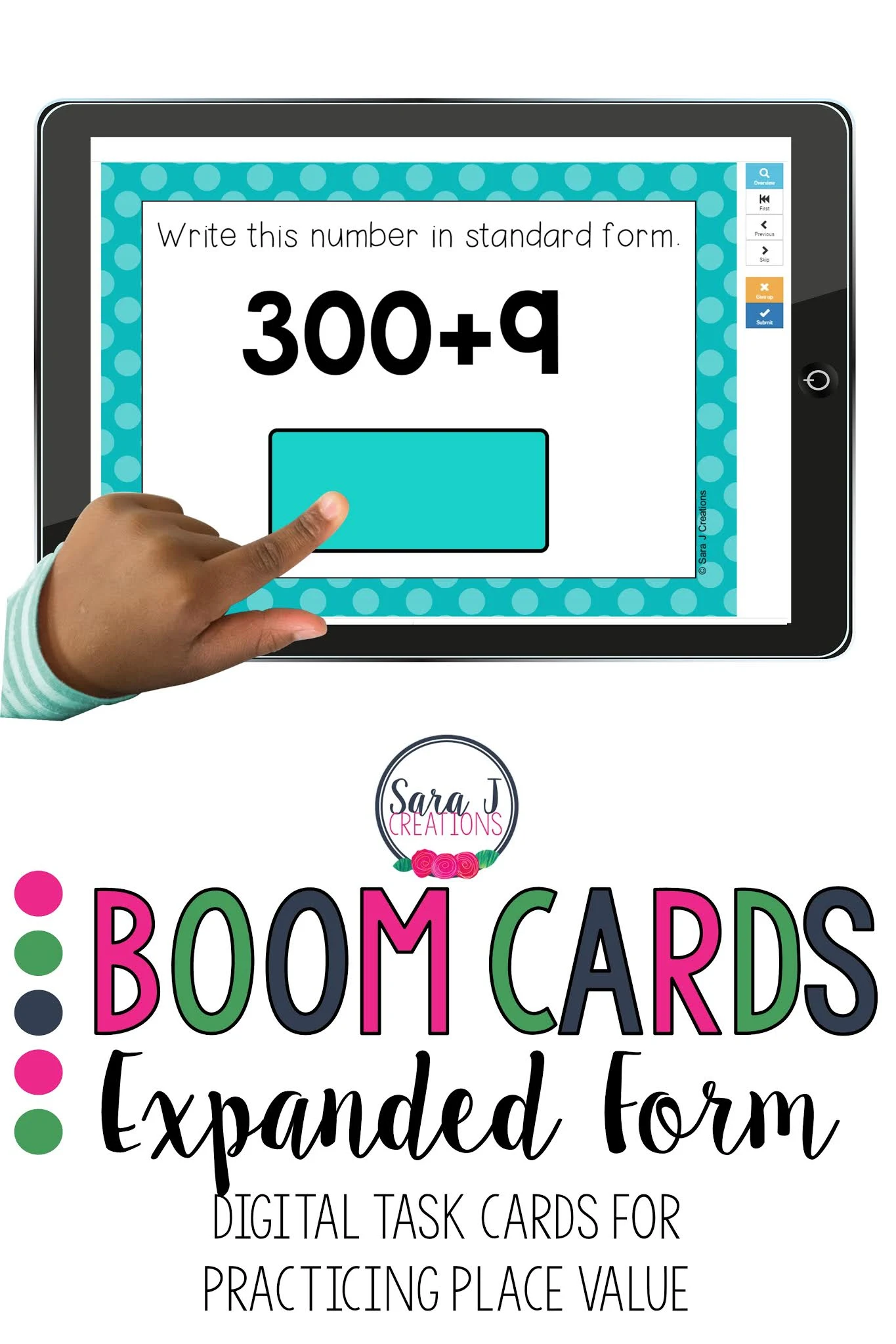 Digital task cards (Boom Cards) make teaching place value and expanded form more fun and engaging. Self checking, no prep cards make it perfect for a busy teacher.