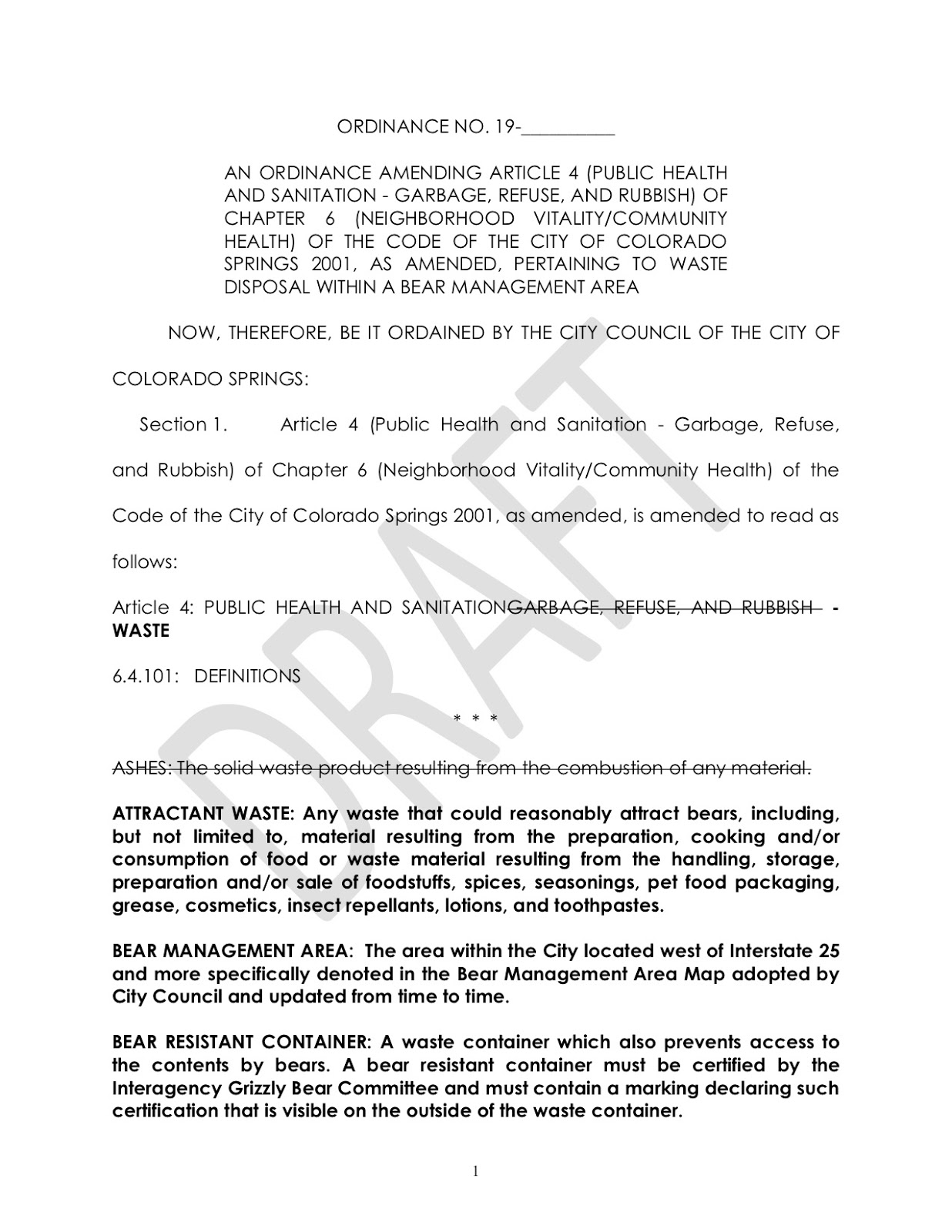 Springs Bear Task Force