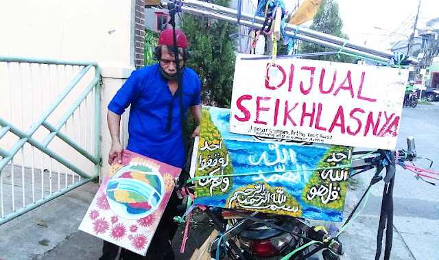  Demi Anak-Anak Tetap Bisa Mondok dan Sekolah di Pesantren, Sang Ayah Rela Jual Lukisan Kaligrafi Bayar Seikhlasnya