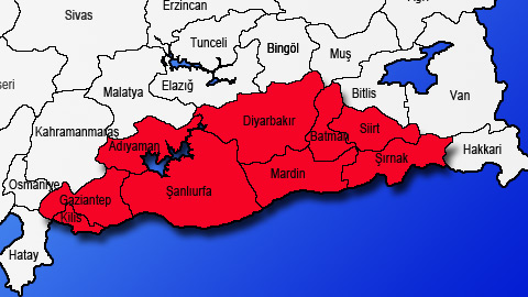 Güney Doğu Anadolu Bölgesi İlleri ve Haritası - Laf Sözlük