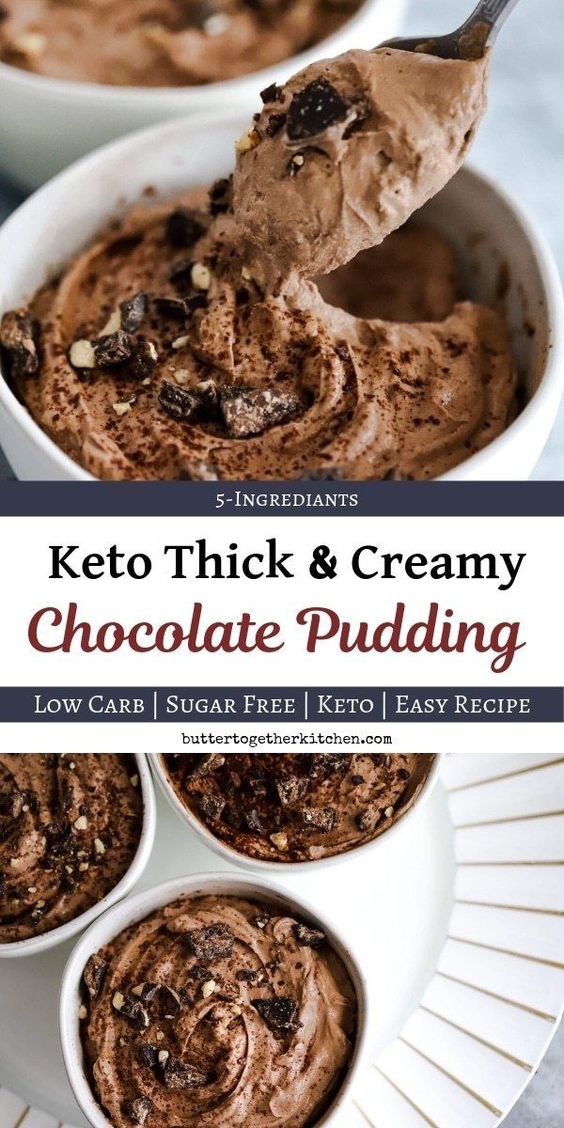 THICK AND CREAMY CHOCOLATE KETO PUDDING - THE COUNTRY FOOD