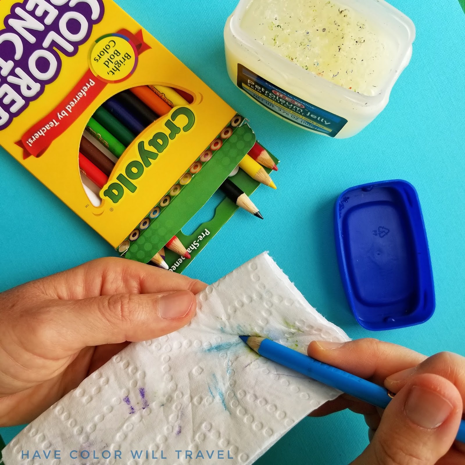 Crayola Colored Pencils And Petroleum Jelly A HCWT Coloring Tutorial