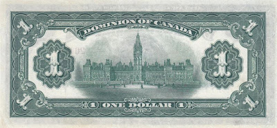 Dominion of Canada one Dollar banknote note bill