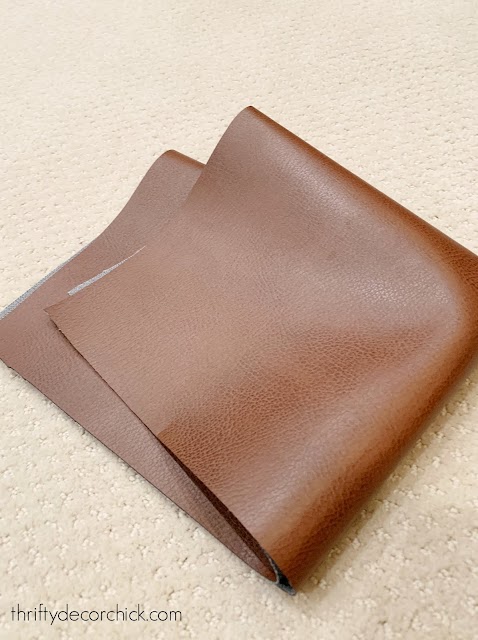 faux brown leather