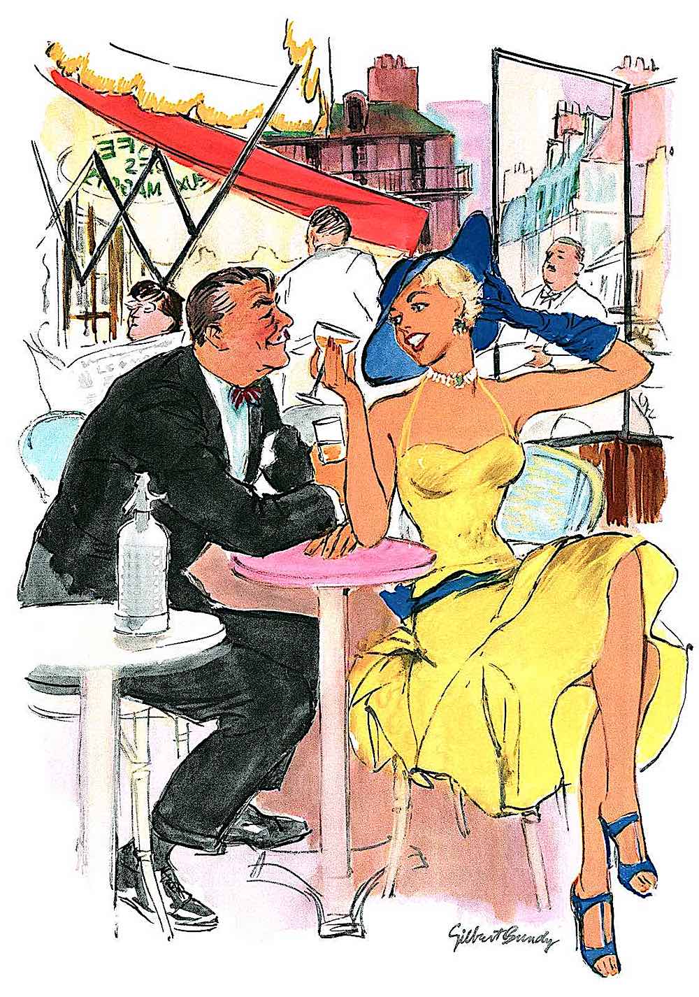 Gilbert Bundy illustration a Gilbert Bundy illustration of a woman in yellow
