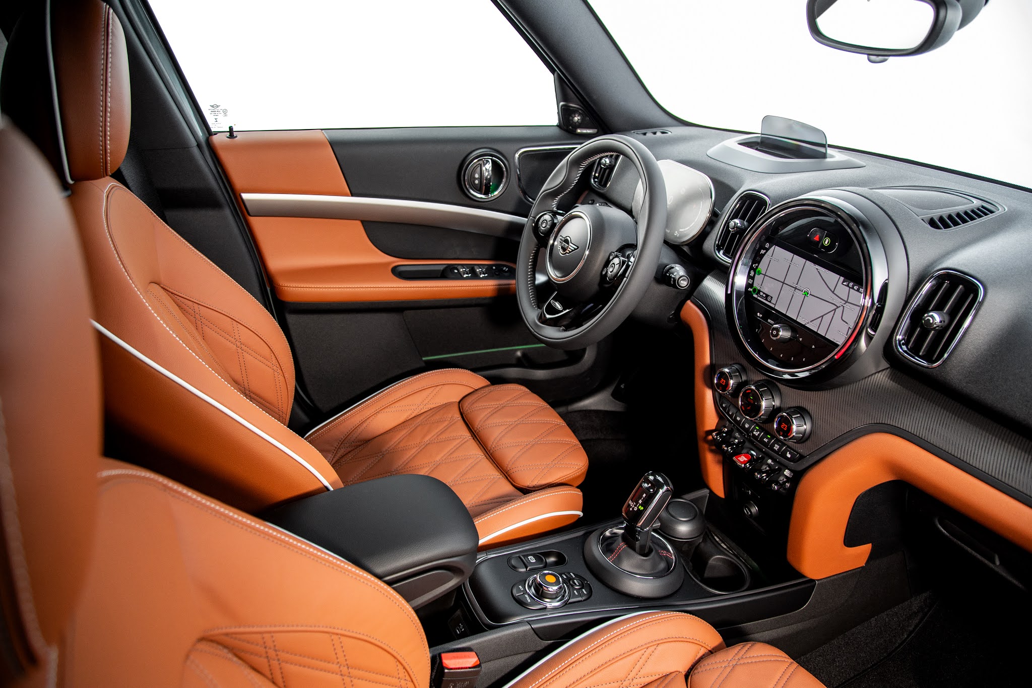 Mini Cooper коричневый салон