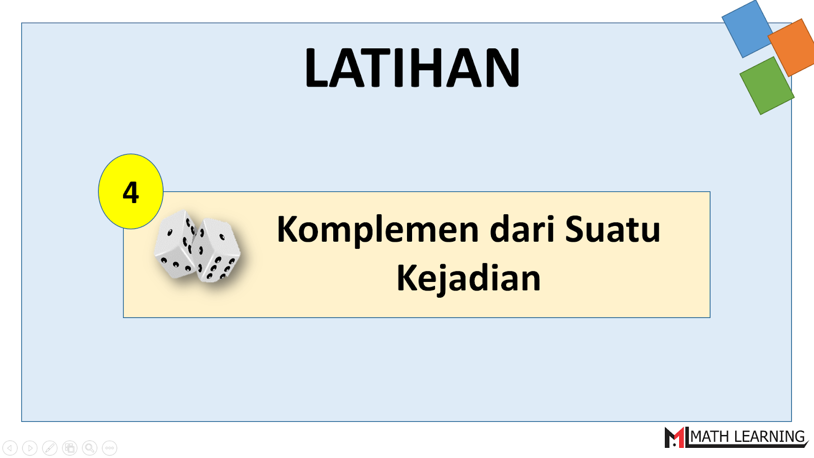 Peluang Komplemen Suatu Kejadian Belajar Menjawab
