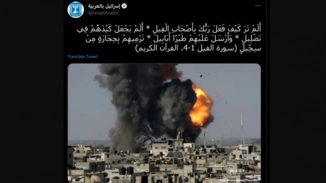 Parah-Banget-Israel-Hina-Al-Quran-Surah-Al-Fil-saat-Bombardir-Kawasan-Gaza-Palestina