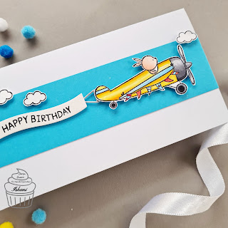 MFT Stamps - high flying adventure stamp set, Aeroplane card, Birthday card for a pilot, Airplane card, quillish