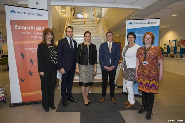 Crown Princess Victoria and Prince Daniel visited the Employment Service in Solna