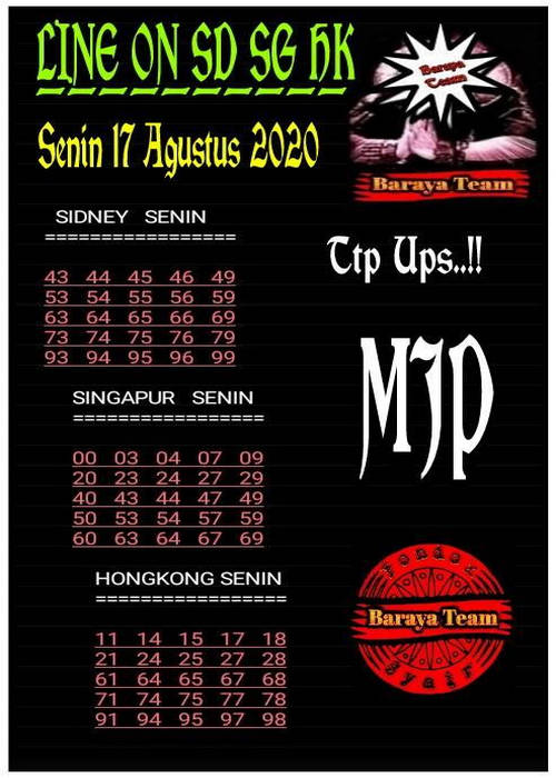 ࿘ Syair hk baraya team 17 agustus 2020 