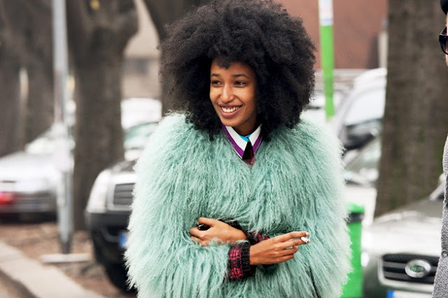 Fur coat trend street style