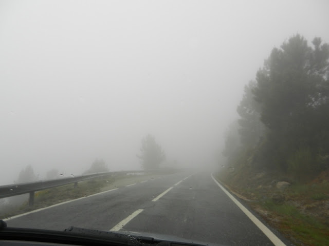 Туман в горах Сьерра Эштрелла Португалия