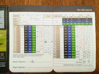 Old Course match scorecard