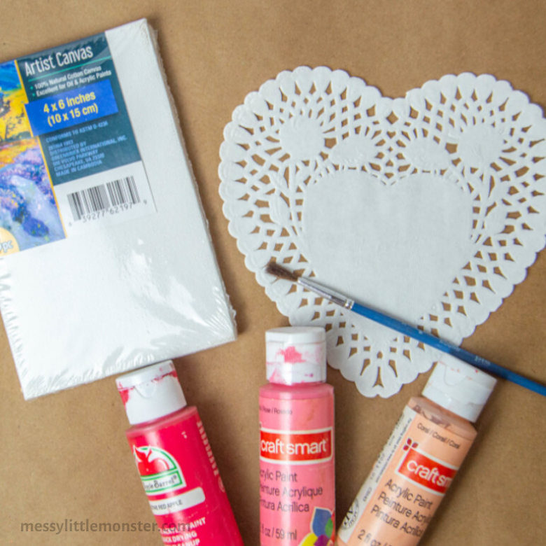 Valentine's Heart Paper doilies 4 inch, Crafts for Kids and Fun