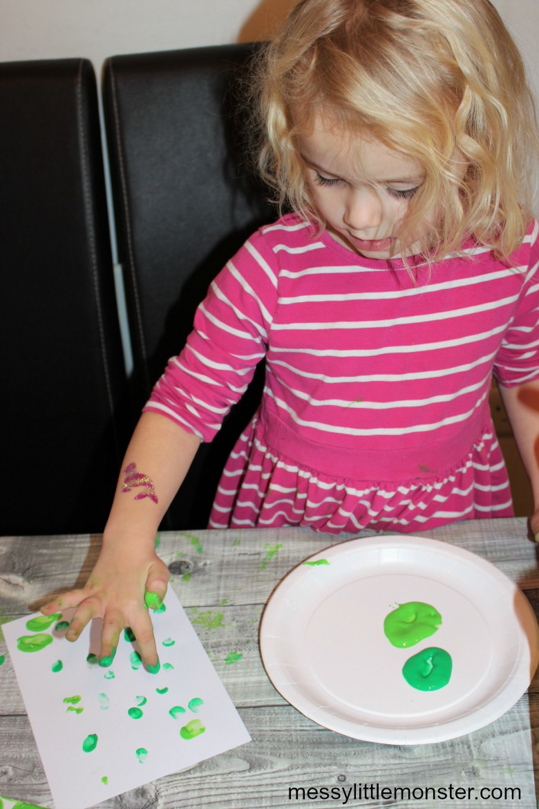 Fingerprint Christmas Tree Card Template Messy Little Monster