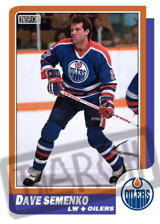 Dave Semenko Signed 1987-88 Toronto Maple Leafs Play Card #26 BAS Slabbed