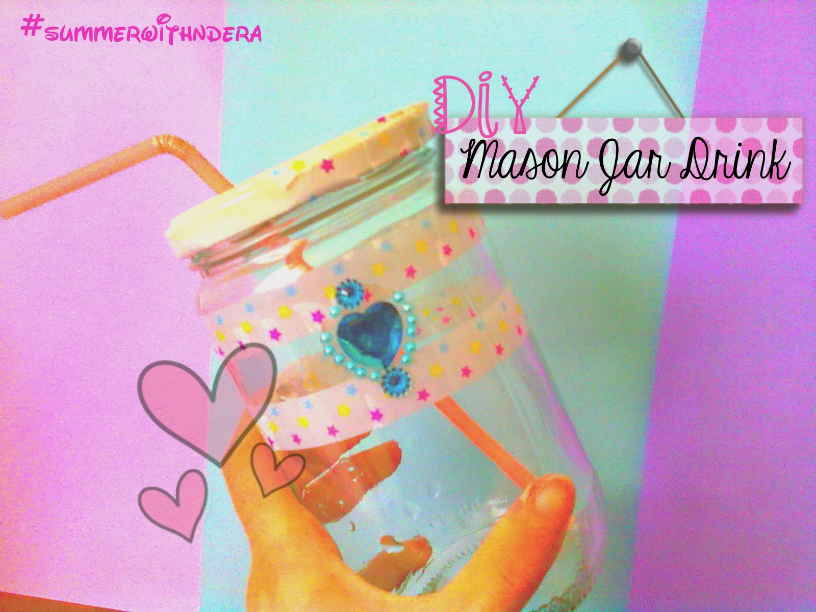 DIY Mason Jar Drinking Glass My Pastel World
