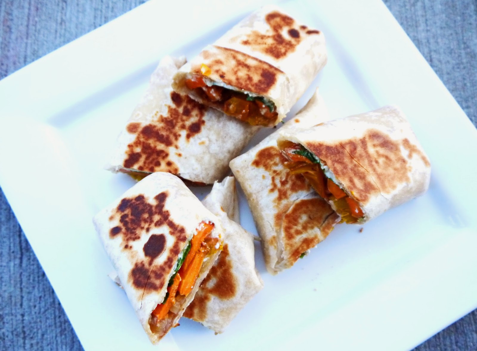 Eighty Twenty 80 Warm Sweet Potato and Basil Vegetable Wraps