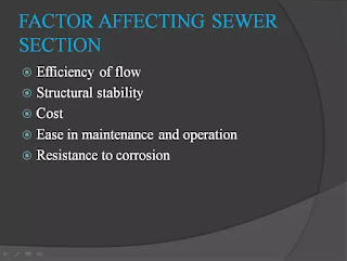 factor affecting sewer section 