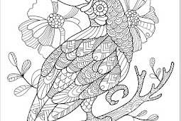 Zentangle stilisierte schwarzen Kolibri Hand gezeichnet