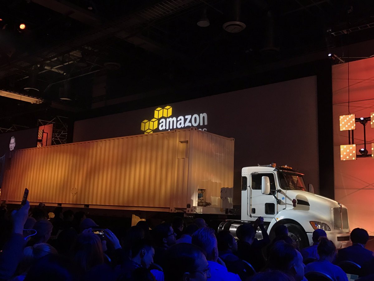 AWS Snowmobile Move Exabytes of Data to the Cloud in Weeks