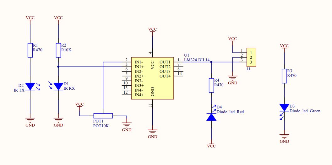 Sensor Infrarrojo - Propósito General - PCB Designer