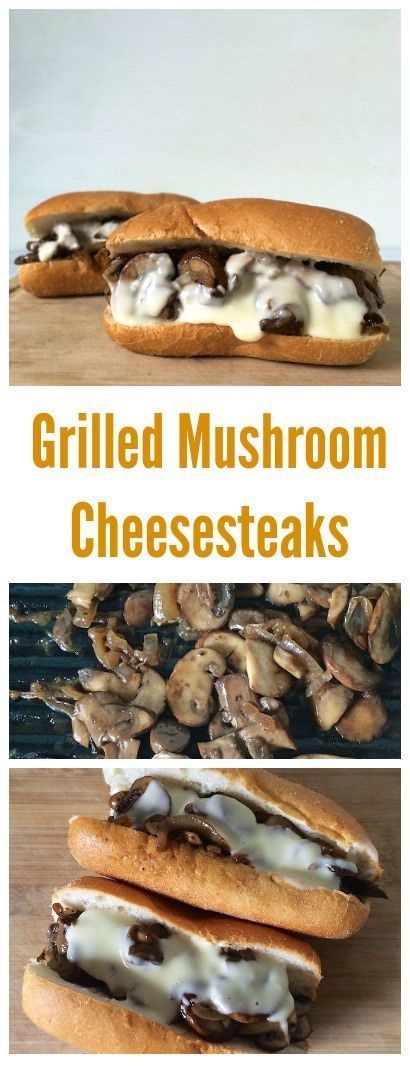 Grilled Mushroom Cheesesteaks