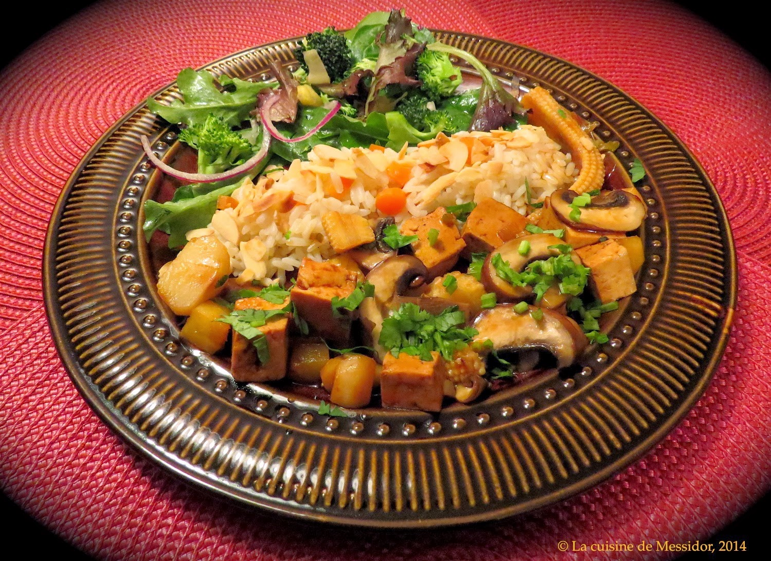 La cuisine de Messidor Tofu mariné, sauce aigredouce à l’ananas